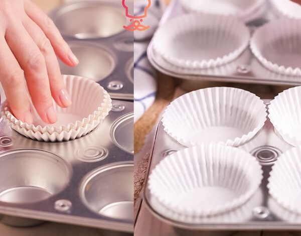 line a muffin box with paper liners