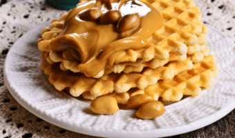 almond butter protin waffles