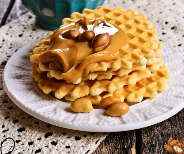 almond butter protin waffles