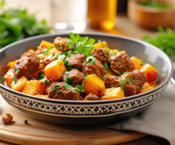 slow cooker beef stew with sweet potatoes