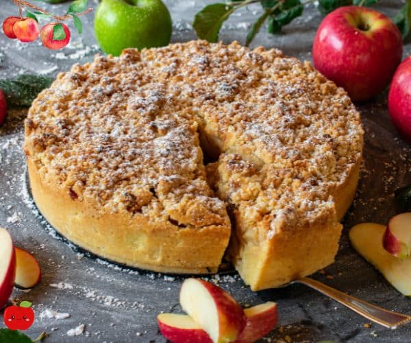 easy apple crumble cake recipe