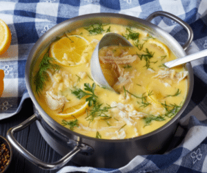 Greek Avgolemono Soup Recipe